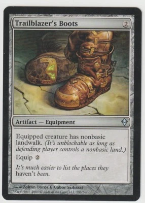 1x TRAILBLAZER'S BOOTS - Zendikar MtG Magic The Gathering NM Artifacts Uncommon - Image 1 of 3