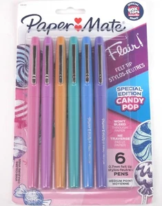 Paper Mate Felt Tip Pen Med Pt 6/PK Candy Pop Ast 1982365 - Picture 1 of 2