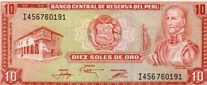 Billete Perú 10 Soles 1976 P112 - Imagen 1 de 2