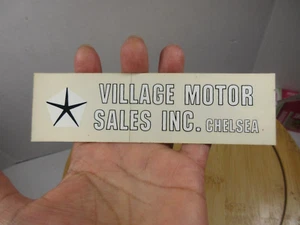 vintage Village Motor Sales Chrysler Michigan auto car dealership decal sticker - Picture 1 of 3