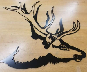 Elk metal wall art plasma cut home decor gift idea wildlife - Picture 1 of 1