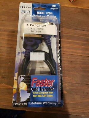 Belkin Printer Cable 6' Series 10' IEEE1284 High Speed Directional DB25 36 Male - Image 1 of 4