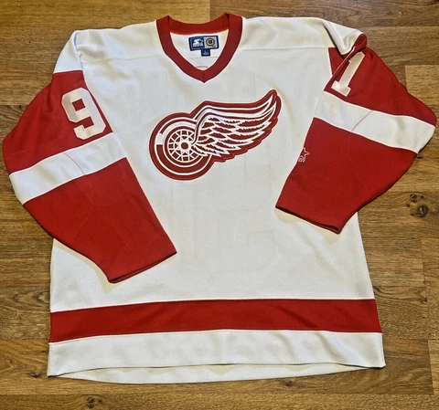 STARTER SERGEI FEDOROV DETROIT RED WINGS HOCKEY JERSEY SIZE LARGE Cover