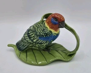 Lynn Chase Napkin Ring Figure Parrot Bird Out of Africa Porcelain 2004 Jungle - Picture 1 of 7