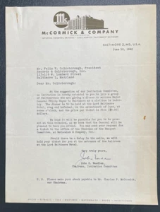 1946 McCormick & Company Illustrated Letter Baltimore, MD - Picture 1 of 4