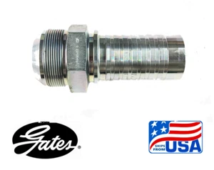 Gates 32PCS-32MJ, 7342-0309 Power Crimp Male JIC Hydraulic 2" Hose Fitting - Picture 1 of 8