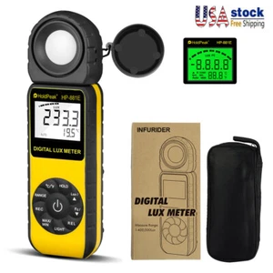 Digitaler Beleuchtungsstärke Belichtungsmesser Luxmeter 300000Lux Detektor 270º Drehsensor - Bild 1 von 12