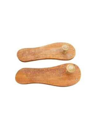 Khadau Wooden Sandals Charan Paduka for Auspicious Occasions Made of Mango wood - Image 1 of 4