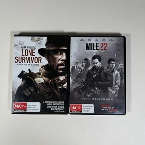 Lone Survivor & Mile 22 Mark Wahlberg Action Movie Bundle Region 4 - Picture 1 of 8