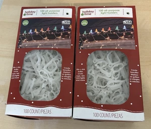 2 Box Holiday Time 200 Total All-Purpose Light Holders - Picture 1 of 4