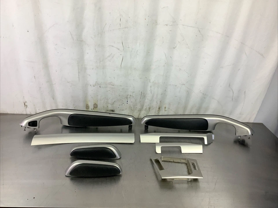 Juego de molduras interiores convertibles plateadas OEM para BMW Serie 3 E46 325Ci 330Ci Foto 1 de 4