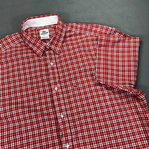 Lacoste Button Down Hemd 44 Classic Fit rot kariert leicht Sommer Freizeit - Bild 1 von 14