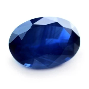 Certified 1.03ct Natural Ceylon Blue Sapphire SI Clarity Sri Lankan 7x5 mm Oval - Picture 1 of 6