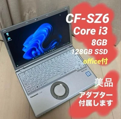 Panasonic Let’s Note CF-SZ6 Laptop i3-6200U 8GB RAM 128GB SSD Win11 Pro SALE - Image 1 of 4