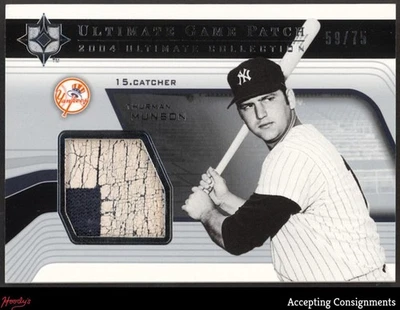 2004 Ultimate Collection #TM Thurman Munson GAME USED PATCH 59/75 YANKEES - Image 1 of 2