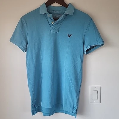 American Eagle XS Athletic Fit Teal Collared Polo Short Sleeve Mens Shirt New - Image 1 of 4