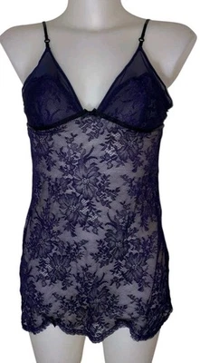 Vestido Babydoll Vampy Grunge de Encaje Púrpura Y2k Victoria’s Secret Talla S para Mujer Foto 1 de 3