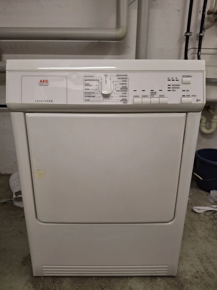 AEG Abluft Trockner 7 kg Fassung, Modell T35850, gebraucht - Bild 1 von 4