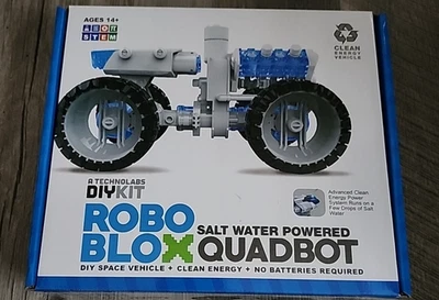 Kit hágalo usted mismo Robo Blox Roboblox Quadbot alimentado por agua salada. NUEVO Foto 1 de 2