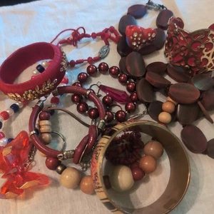 Red Jewelry Lot - Picture 1 of 5