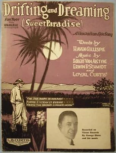 1925 DRIFTING AND DREAMING Sheet Music GEORGE OLSEN (O) - Picture 1 of 1