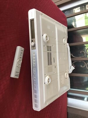 SONY ICF-CD553RM Am/Fm Stereo CD KITCHEN Mount CLOCK RADIO Tested WORKS - Image 1 of 4