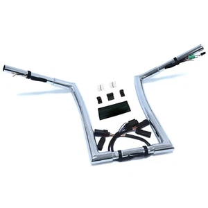 Ape Hanger HandleBar For HARLEY FLHRC ROAD KING 2008-2013 14"Rise Prewired 1.25" - Picture 1 of 12