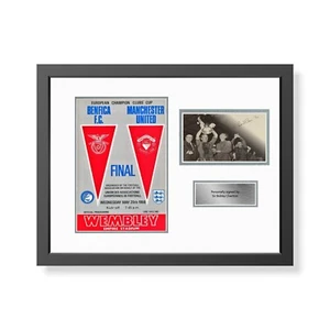 Bobby Charlton signiert & gerahmt Manchester United Foto Display Autogramm COA - Bild 1 von 2