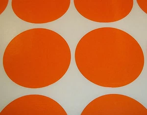 300 Orange 20mm 1.9cm Points de Code de Couleur Rond Stickers Adhésif Étiquettes - Picture 1 of 1