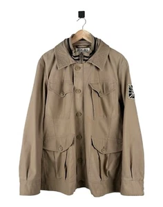 Vintage Y2k Mens POLO RALPH LAUREN RUGBY Fatigue Jacket Military Beige Size XL - Picture 1 of 17
