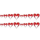  16 Pcs Three-Dimensional Heart-Shaped Ornaments Paper Baby Wedding Decoration