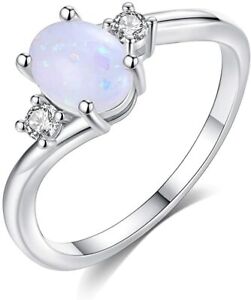 STUNNING Opal Ring Size 6 Engagement Ring Size 6 for Women Anniversary Gift Wife