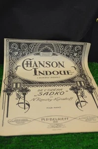 ANCIENNE PARTITION POUR PIANO CHANSON INDOU DE L OPERA SADKO - Imagen 1 de 1