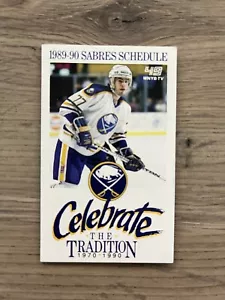 1989-90 NHL Buffalo Sabres Hockey Pocket Schedule - Picture 1 of 1