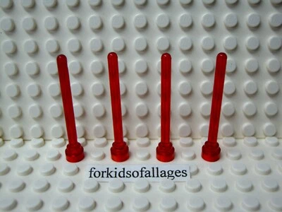 4x LEGO 1980/1990 Clásico Espacio Trans Rojo Antena 4H 3957 - Futuron Blacktron Foto 1 de 2