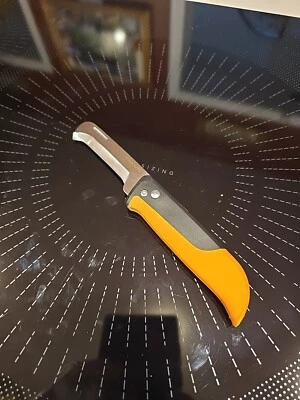 "Cuchillo de recolección plegable FISKARS hoja de acero inoxidable de 3""" Foto 1 de 4
