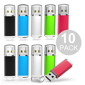 Wholesale Bulk 10 Pack 1/2/4/8/16/32GB USB2.0 Memory Stick Flash Thumb Pen Drive - Picture 1 of 16