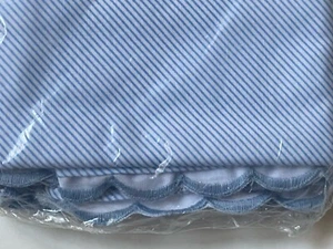 NEW! Vintage SPRINGMAID Estate Blue BOW BASSETTI Pair PILLOWCASES Scalloped - Picture 1 of 7