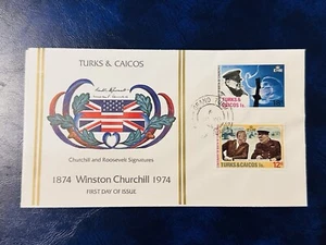 Turks & Caicos Islands FDC 1974 WINSTON CHRCHILL ⭐ - Picture 1 of 2