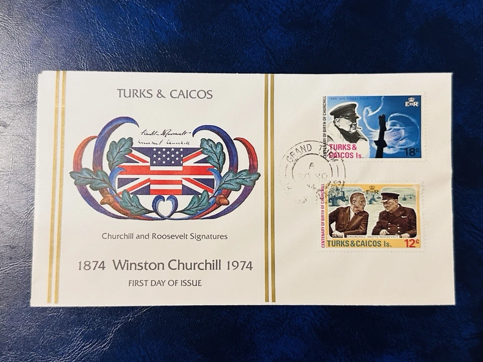 Turks & Caicos Islands FDC 1974 WINSTON CHRCHILL ⭐ - Image 1 of 2