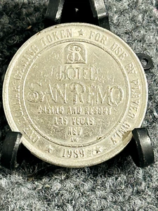 San Remo Hotel & Casino $1 Slot Gaming Token Las Vegas Nevada - 1989 - Picture 1 of 2