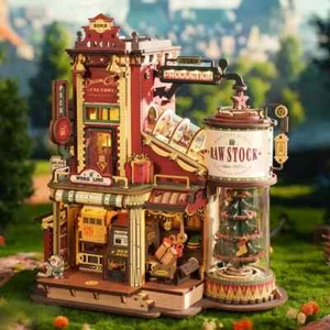 ROKR Christmas Dream Gift Factory Wooden Music Box Building Toys Kids Girl Gifts - Picture 1 of 21