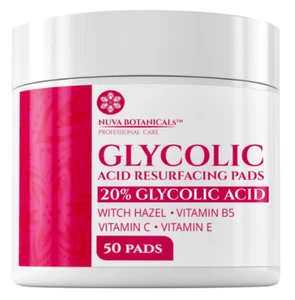 Glycolic Acid 20% Resurfacing Pads - Exfoliating Peel Pads Vitamins - Picture 1 of 6