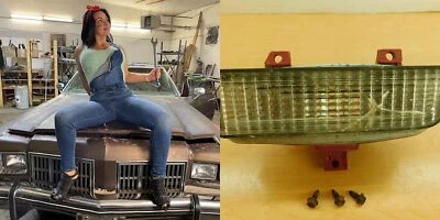 LH FRONT SIGNAL LIGHT ASSM HAS CRACK 1974 1975 OLDSMOBILE 88 98 WAGON 75ON1-8F2 - Image 1 of 4