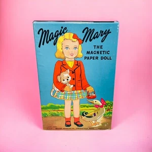 Vintage Original Magic Mary Magnetic Paper Doll 4132 Milton Bradley 13 Outfits - Picture 1 of 11