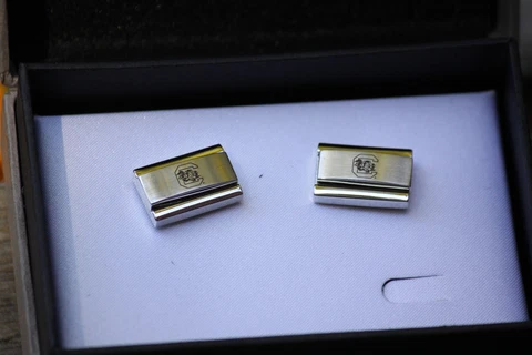Gamecocks USC Stainless Steel Cuff Links USC Logo-  Boxed Cover