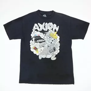 Vintage Y2K Axion Skate T-Shirt Mens Large Slim Fit Honey Bear Cops Smoke Grunge - Picture 1 of 10