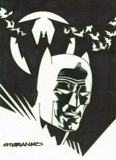 JIM STERANKO ORIGINAL BATMAN ART SIGNED & SKETCHED w/ COA RARE DC COMICS NOT CGC