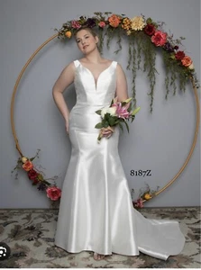 Alana Rose Wedding Dress Ivory Size 22 Style 8187z - Picture 1 of 3