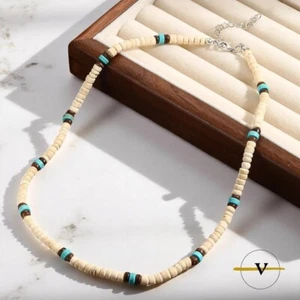 COLLANA UOMO SURFISTA LEGNO DI COCCO AGGANCIO IN METALLO - Foto 1 di 3